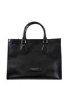 The Bridge Diamond-detail Leather Top-handle Tote Bag In Black
