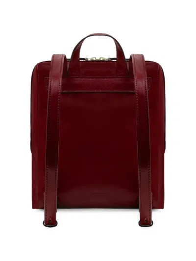 The Bridge Envelope-pocket Leather Backpack In Blue