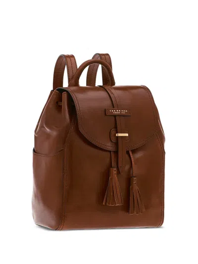 The Bridge Florentin Tassel-detail Leather Backpack In Brown