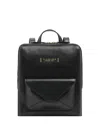The Bridge Frida Envelope-pocket Leather Backpack In Black