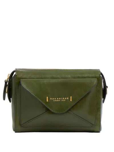 The Bridge Frida Envelope-pocket Leather Cross Body Bag In Green