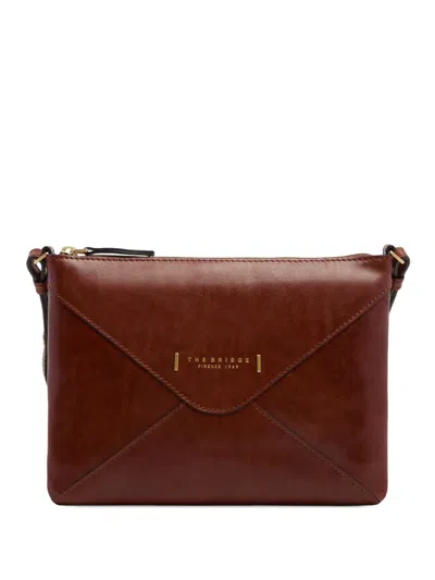 The Bridge Frida Envelope-style Leather Shoulder Bag In Brown