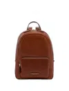 The Bridge Front-pocket Leather Backpack In Brown