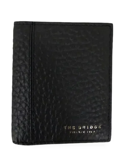 The Bridge Grainy-effect Bi-fold Wallet In Black
