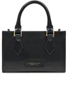The Bridge Diamond-detail Leather Top-handle Tote Bag In Black