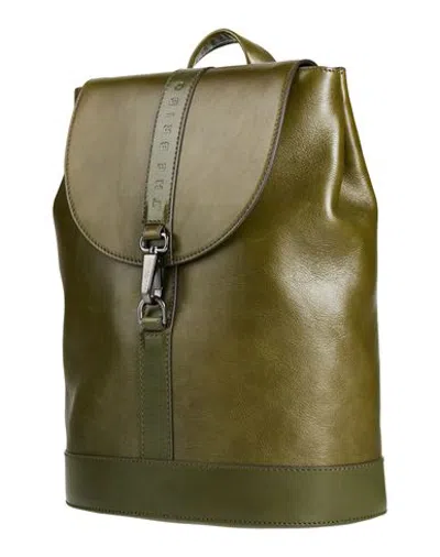 The Bridge Handbags - Backpacks In Military Green - Brown
