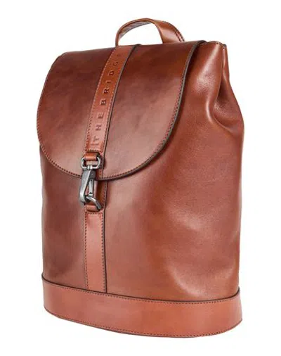 The Bridge Handbags - Backpacks In Military Green - Brown