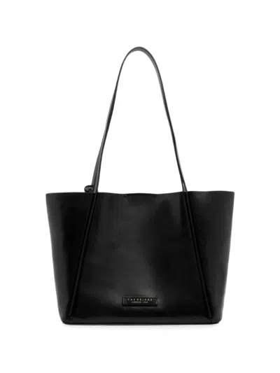The Bridge Icons Leather Shoulder Bag In Black