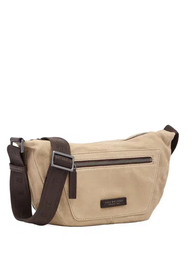 The Bridge Igor Leather-trim Canvas Belt Bag In Neutral