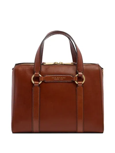 The Bridge Large Leather Tote Bag In Brown