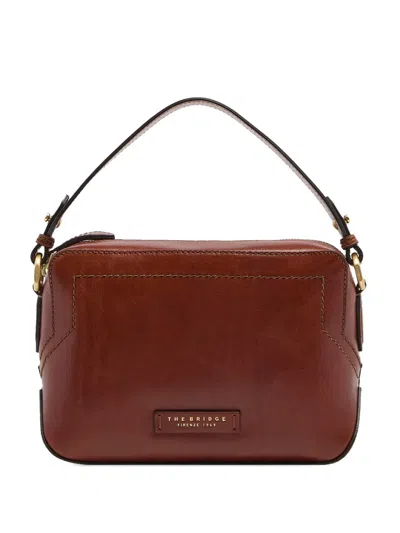 The Bridge Larissa Leather Shoulder Bag In Brown