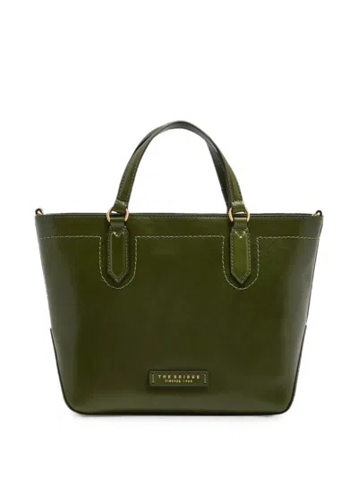 The Bridge Larissa Leather Shoulder Bag In Green