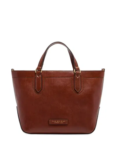 The Bridge Larissa Leather Tote Bag In Brown