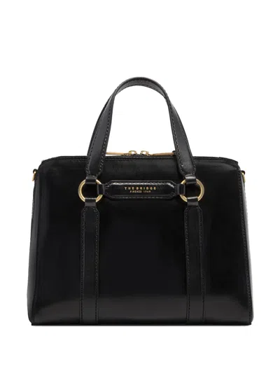 The Bridge Laura Large Leather Tote Bag In Purple