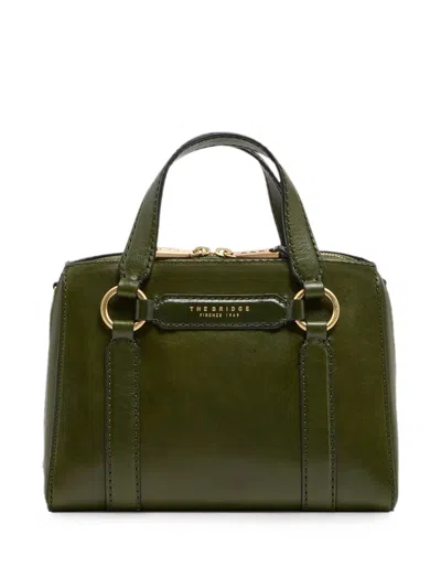 The Bridge Laura Leather Shoulder Bag In Green