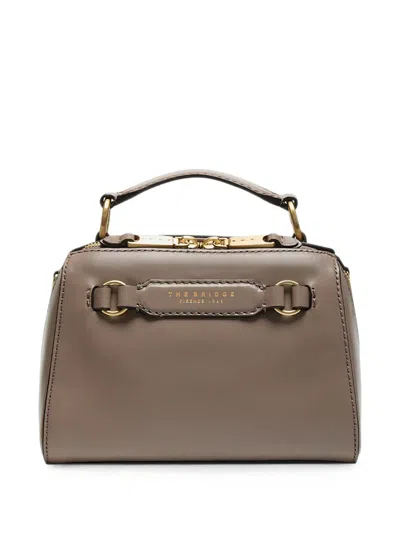 The Bridge Laura Leather Tote Bag In Orange