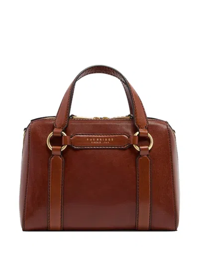 The Bridge Laura Leather Zip Mini Bag In Orange