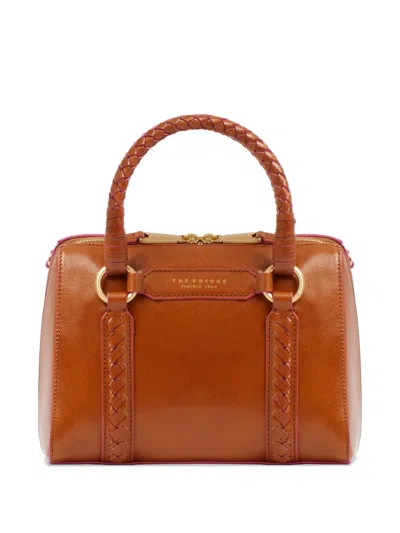 The Bridge Braided-handle Leather Mini Bag In Brown