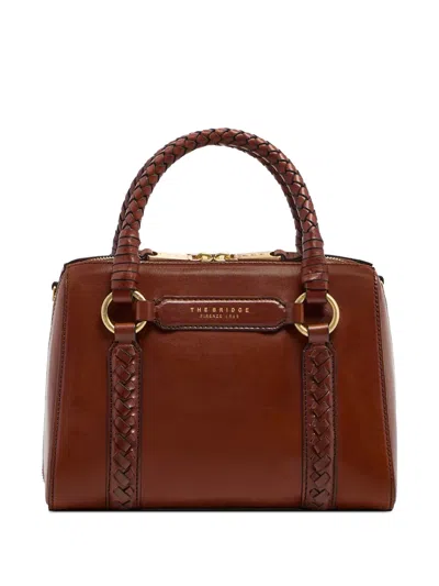 The Bridge Braided-handle Leather Mini Bag In Burgundy