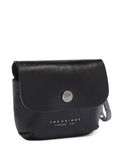 The Bridge Leather Airpods Case In Black