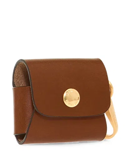 The Bridge Leather Airpods Case In Brown