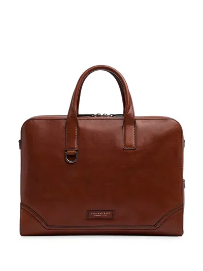 The Bridge Leather Briefcase In Brown