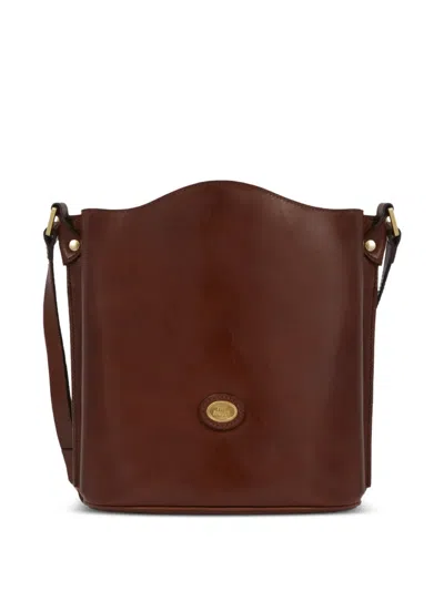The Bridge Leather Bucket Bag In Brown