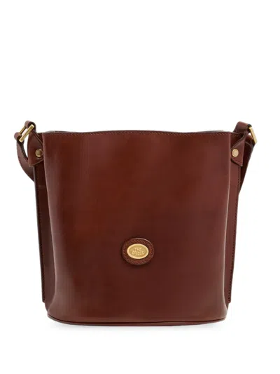 The Bridge Leather Bucket Bag In Pink