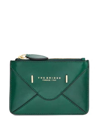 The Bridge Leather Card Holder In Green