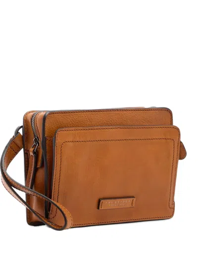 The Bridge Leather Clutch Bag In Brown