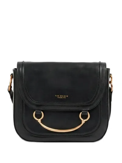 The Bridge Leather Cross Body Bag In Black