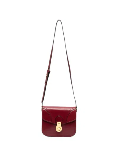 The Bridge Leather Crossbody Bag In Red