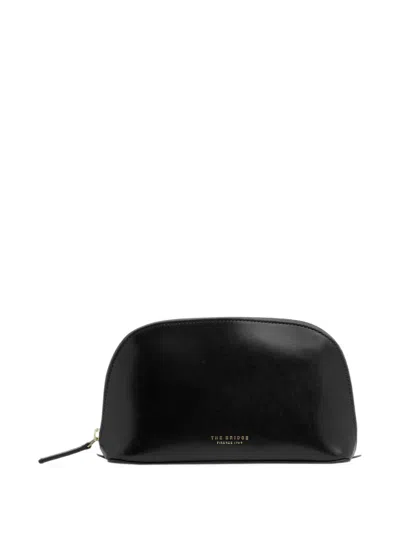 The Bridge Leather Make-up Bag In Black