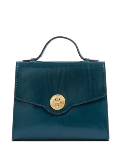 The Bridge Leather Shoulder Bag In Blue