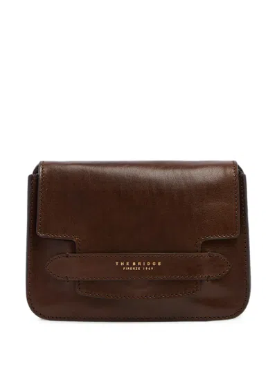 The Bridge Leather Shoulder Bag In Purple
