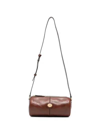 The Bridge Leather Shoulder Bag In Burgundy
