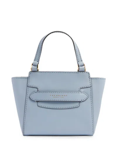 The Bridge Leather Shoulder Bag In Gray