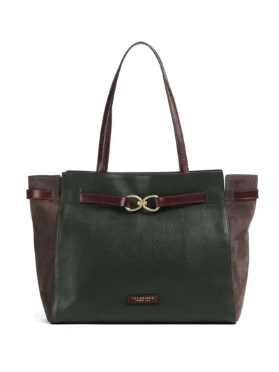 The Bridge Leather Shoulder Bag In Green