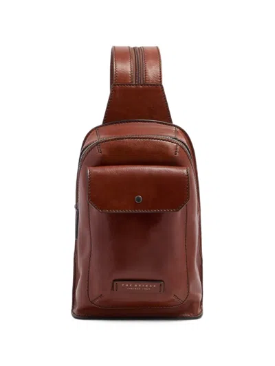 The Bridge Leather Sling Backpack In Brown