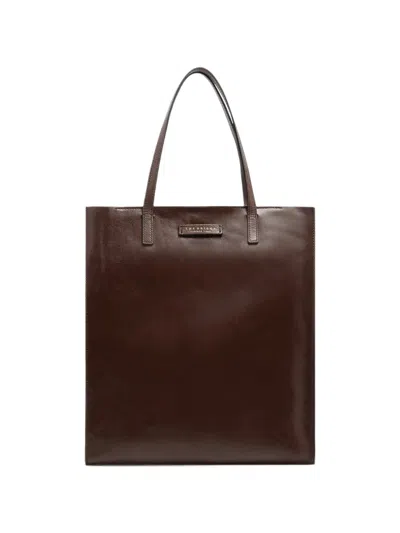The Bridge Leather Tote Bag In Black