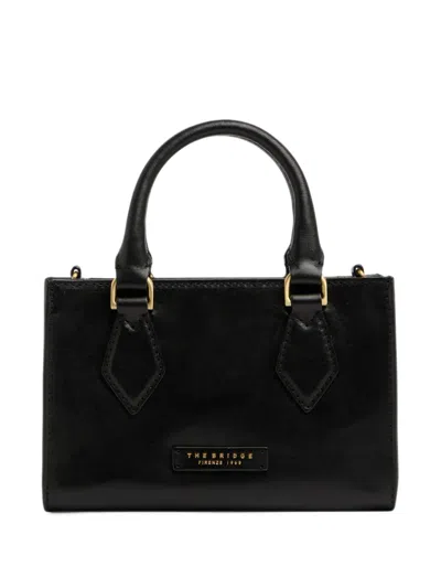 The Bridge Leather Tote Bag In Black
