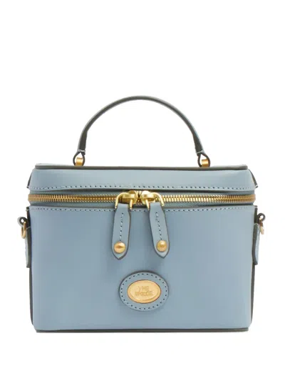 The Bridge Leather Tote Bag In Blue