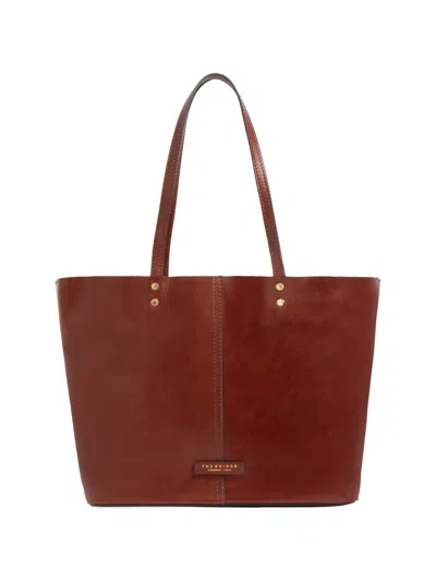 The Bridge Leather Tote Bag In Brown