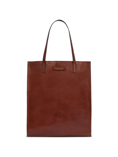 The Bridge Leather Tote Bag In Brown