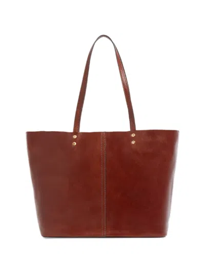 The Bridge Leather Tote Bag In Purple
