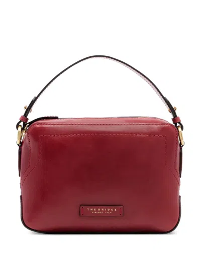 The Bridge Leather Tote Bag In Red