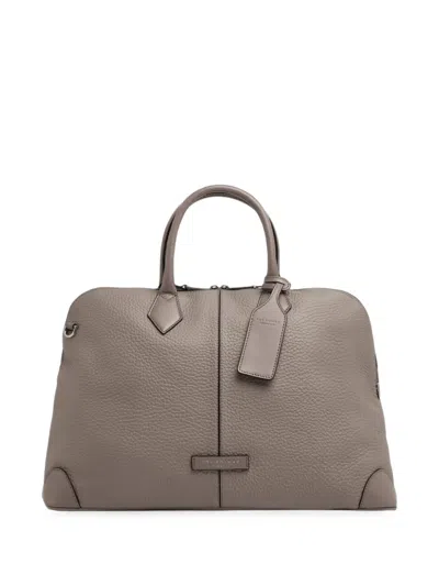 The Bridge Leather Travel Bag In Brown
