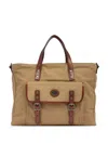 The Bridge Leather-trimmed Canvas Laptop Bag
