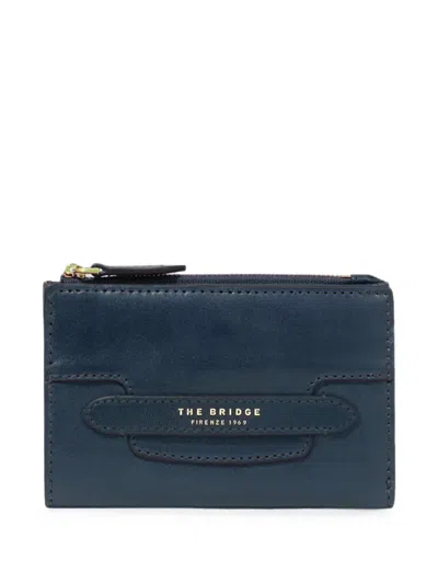 The Bridge Leather Wallet In Blue