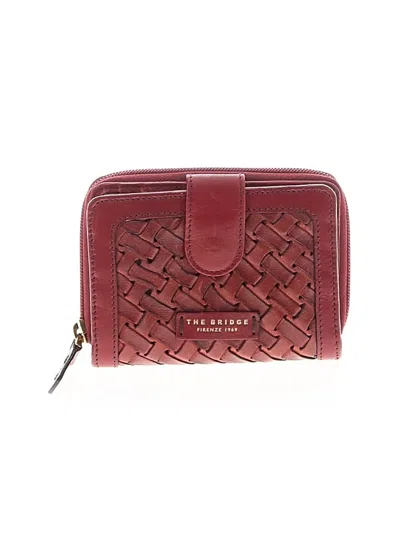 Pre-owned The Bridge Leather Wallet In Burgundy